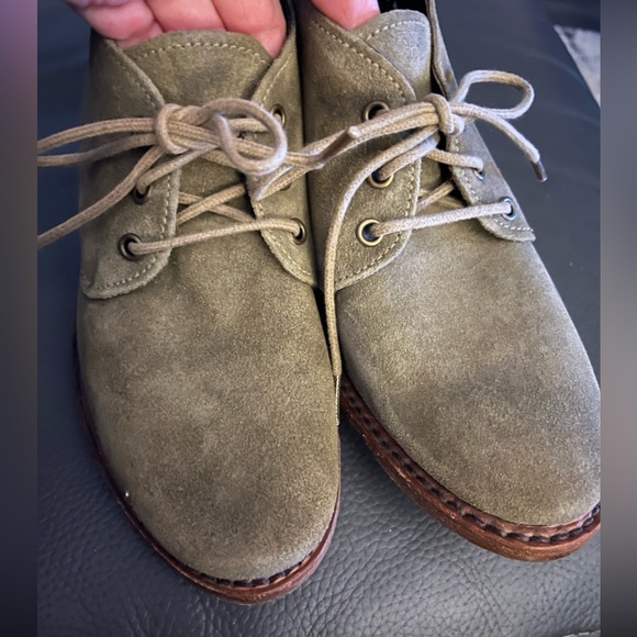 Vintage Shoe Company Ansley Suede Lace Up Oxfords in Olive green GUC - Picture 7 of 9